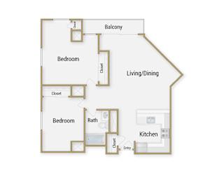 Pacifica floor plan at Towers at Rincon, San Francisco, California