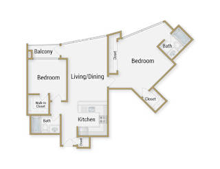 Presidio floor plan at Towers at Rincon, San Francisco, CA