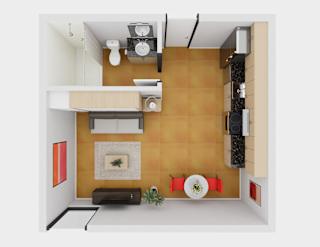 studio floor plan at Arc Light, San Francisco, 94107