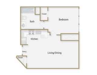 Wharf floor plan at Towers at Rincon, San Francisco, CA, 94105