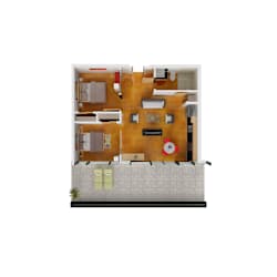 2x1 floor plan at Arc Light, San Francisco, 94107