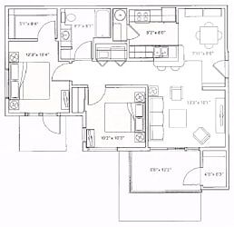 Blackfoot Floor Plan at Mullan Reserve Apartments, Missoula, MT