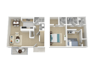2 bed 2 bath Townhome at The Madison Apartments and Townhomes, Lawrenceville, GA, 30044