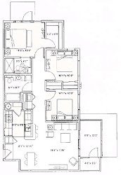 2D floor plan with dual bedrooms and patio at Mullan Reserve Apartments, Missoula, MT