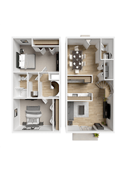 B2 2Bed 1.5 Bath at Barcelo at East Cobb Apartments, Marietta