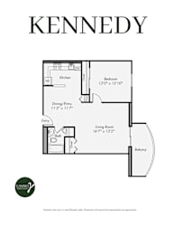 Floor Plan One Bedroom Apartment