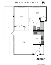 2 bedroom floorplan example Unit L7