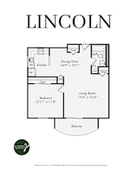 Floor Plan One Bedroom Apartment