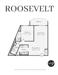 Floor Plan One Bedroom Apartment