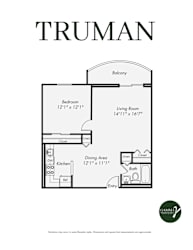Floor Plan One Bedroom Apartment