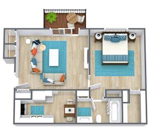 one bedroom floor plan