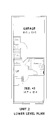 the plan of the lower level of the house