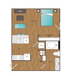 Main Street Flats Apartments Studio D Floor Plan