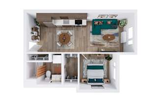 A Floorplan at Kinline, Beaverton, OR
