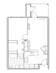 The Elwood Apartments Olive One Bedroom One Bathroom Floor Plan