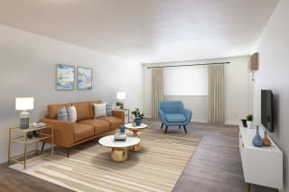 GoGo West Apartments Model Living Room
