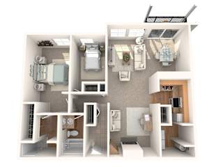 Yarrowood Highlands 2 Bed 2 Bath Floor Plan