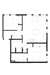 Muir Apartments Two Bedroom C3 Floor Plan