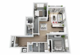 Boathouse Apartments 2 Bed G Floor Plan