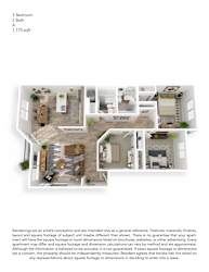 Echo Mountain Apartments 3 Bedroom 2 Bathroom Floor Plan