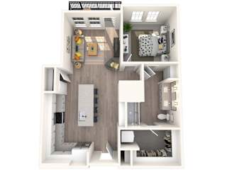 Corban Farms at Cane Ridge Apartments A3 3D Floor Plan