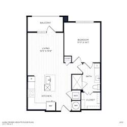 A black and white image of a floor plan for a home.