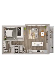 Lenox Bayside 3D Floor Plan A5 ATL
