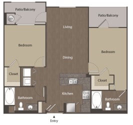 Adagio on the Green_B2 2 Bedroom 2 Bathroom_Mission Viejo