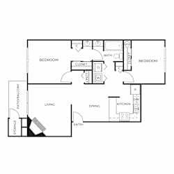 Align Apartments 2x1 Floor Plan
