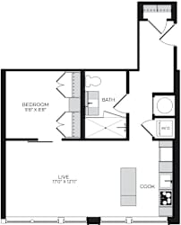 Alton District Luxury Apartments in Washington, DC A110 Floor Plan