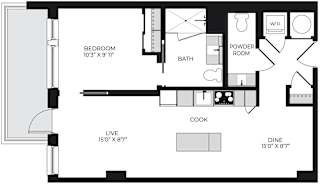Alton District Luxury Apartments in Washington, DC A1 B1 Floor Plan