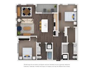 Alton East Apartments in Atlanta, Georgia B2AH Floor Plan