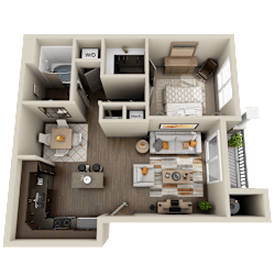A2 Floor Plan at Arden Woods Apartments, Spring, 77389