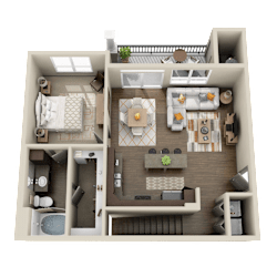A3B Floor Plan at Arden Woods Apartments, Texas