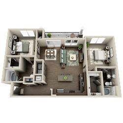 B3 Floor Plan at Arden Woods Apartments, Spring, Texas