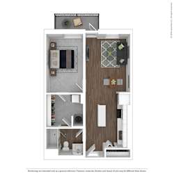 Arterra KC A2 3D Floor Plan