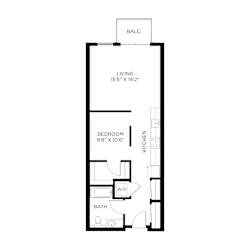 Artix Apartments B4 2D Floor Plan