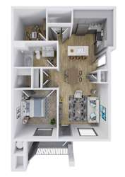 Ascend at Gateway Apartments in Denver, Colorado A1 Floor Plan