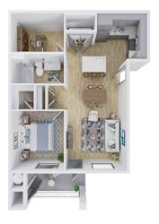 Ascend at Gateway Apartments in Denver, Colorado A2 Floor Plan