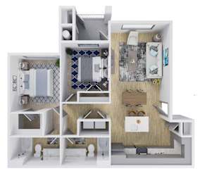 Ascend at Gateway Apartments in Denver, Colorado D2 Floor Plan