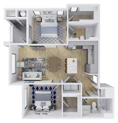 Ascend at Gateway Apartments in Denver, Colorado E2 Floor Plan