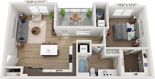Ascend at Horizon Uptown Apartments in Aurora, Colorado A1 Floor Plan