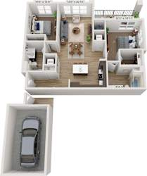 Ascend at Horizon Uptown Apartments in Aurora, Colorado B2 Floor Plan