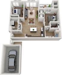 Ascend at Horizon Uptown Apartments in Aurora, Colorado B3 Floor Plan