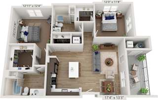 Ascend at Horizon Uptown Apartments in Aurora, Colorado B4 Floor Plan