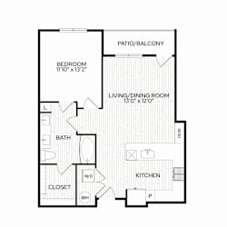 Aura Apache New Apartments in Tempe, Arizona A3 Floor Plan