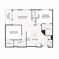 Aura Apache New Apartments in Tempe, Arizona B1 Floor Plan