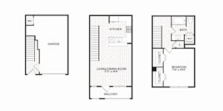 Aura Apache New Apartments in Tempe, Arizona TA1 Floor Plan