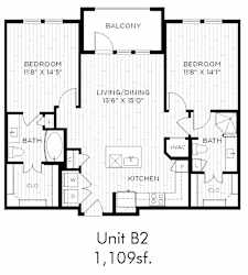Aura Beacon Island Apartments B2 Floor Plan