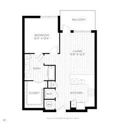 Aura crossroads A1 Floor Plan